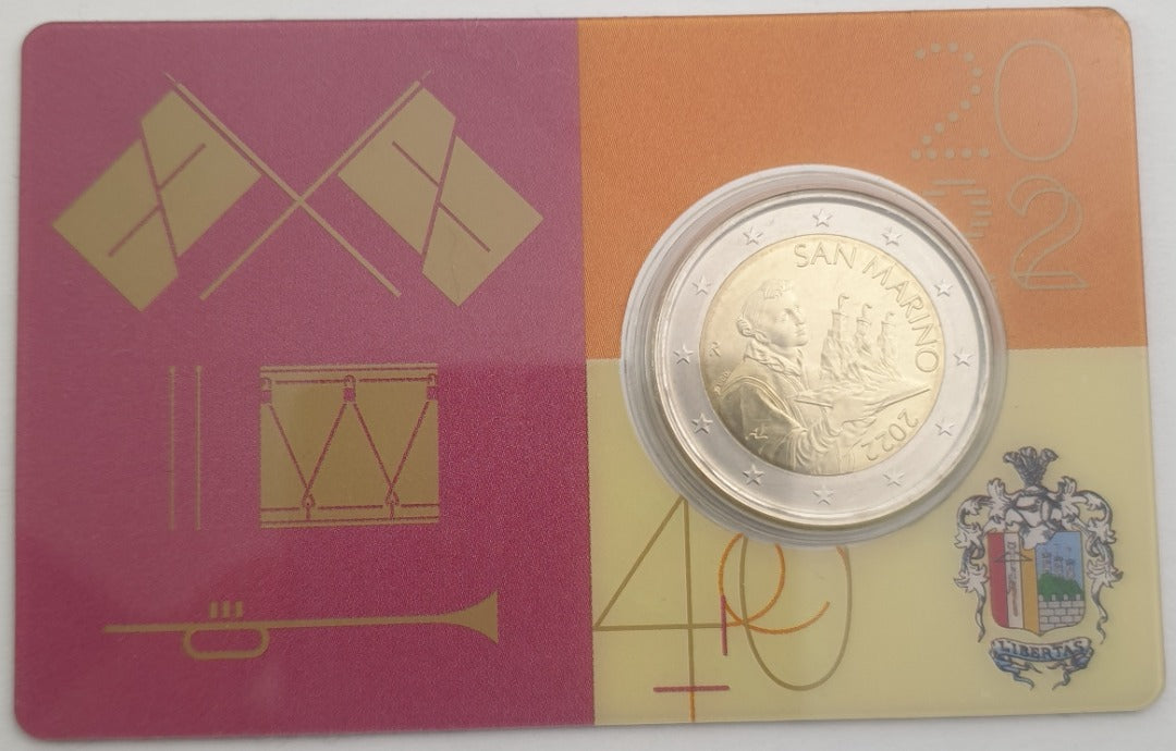 Άγιος Μαρίνος - 2 Ευρώ 2022, 2ος τύπος, (Coin Card)