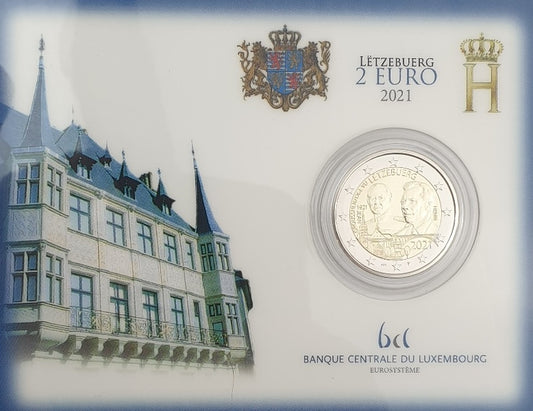 Λουξεμβούργο - 2 Ευρώ 2021 A, BU, (Coin Card)