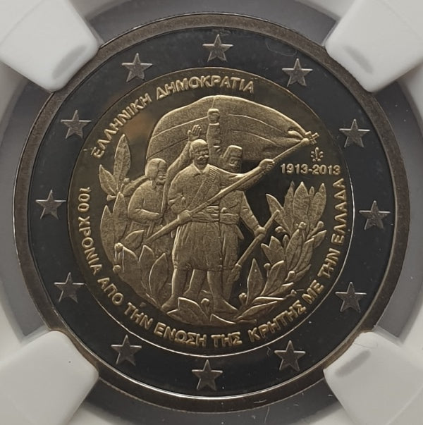 Ελλάδα - 2 Ευρώ 2013 (PF 68 ULTRA CAMEO), Κρήτη 100 Χρόνια από την ένωση με την Ελλάδα, PROOF