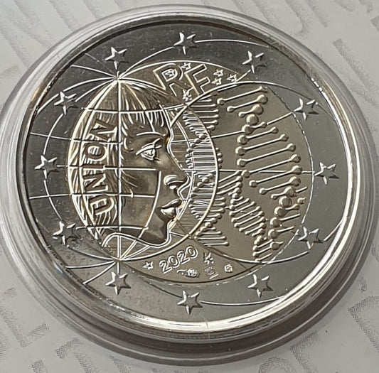 Γαλλία - 2 Ευρώ 2020, BU, Ιατρική Έρευνα, (3 Coin Card)