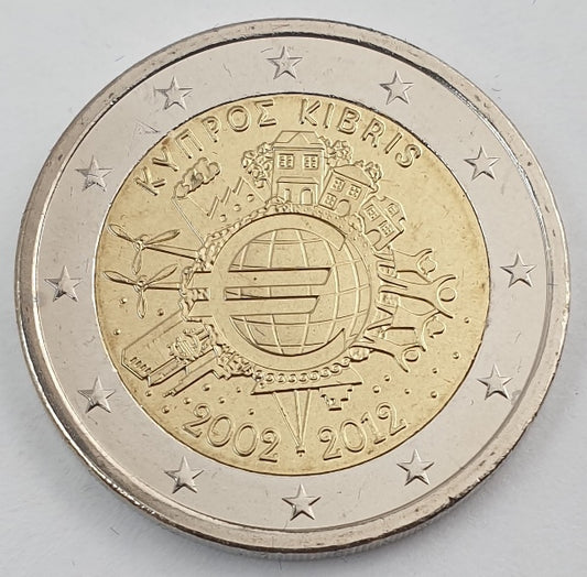 Κύπρος - 2 Ευρώ (Τα Δέκα Χρόνια Του Ευρώ 2002 - 2012), Ακυκλοφόρητο