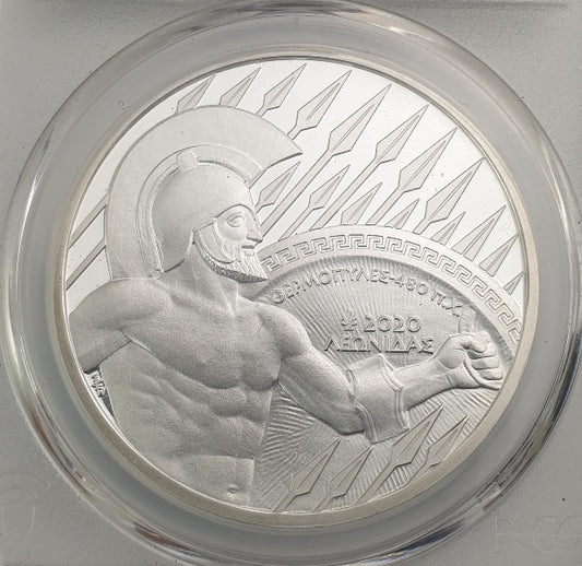 Ελλάδα - 10 Ευρώ 2020 (PR 70 DCAM), Θερμοπύλες, Ασημένιο PROOF