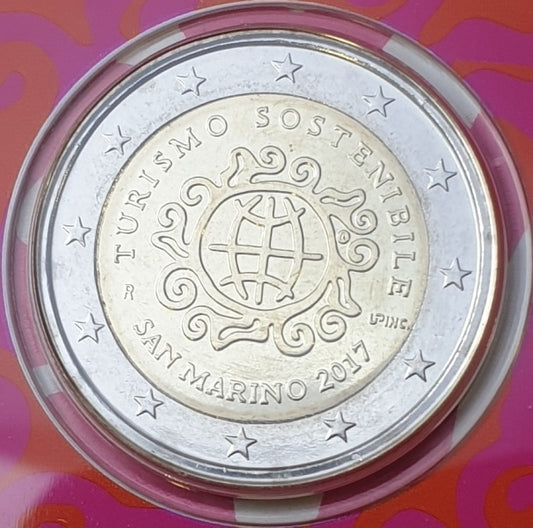 Άγιος Μαρίνος - 2 Ευρώ 2017, Διεθνές Έτος, (Coin Card)