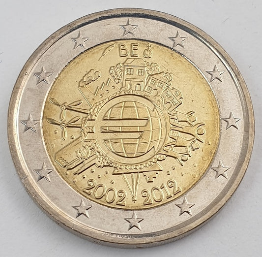 Βέλγιο - 2 Ευρώ (Τα Δέκα Χρόνια Του Ευρώ 2002 - 2012), Ακυκλοφόρητο