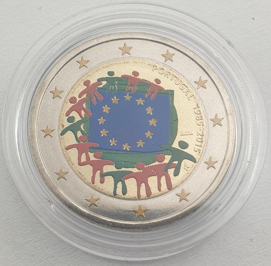 Πορτογαλία - 2 Ευρώ 2015, 100 Χρόνια Σημαίας της Ευρωπαϊκής Ένωσης, Έγχρωμο