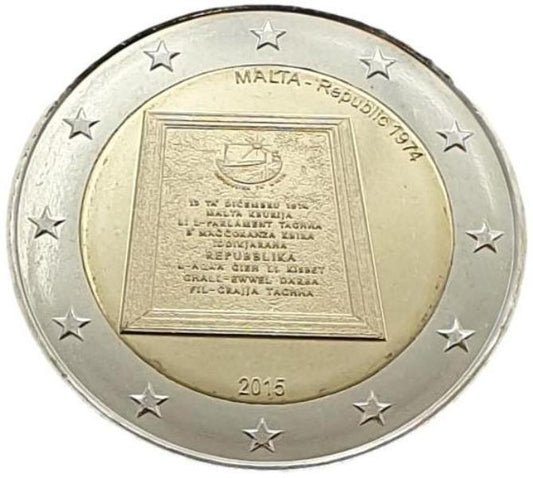 Μάλτα - 2 Ευρώ 2015 A, Ακυκλοφόρητο
