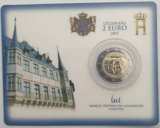Λουξεμβούργο - 2 Ευρώ 2011, Henri I Jean de Luxemburg, (Coin Card)
