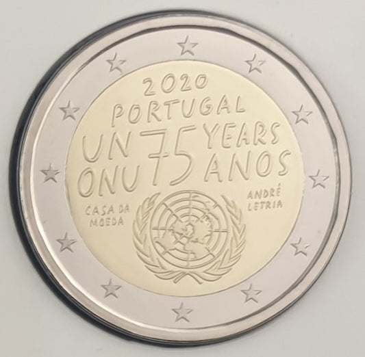 Πορτογαλία - 2 Ευρώ 2020, 75 Χρόνια από την Ίδρυση του Ο.Η.Ε., PROOF